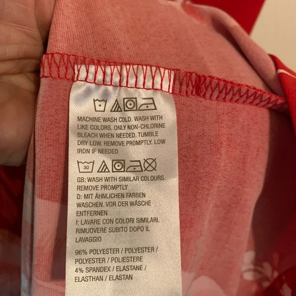 Red Tropical print Sleeveless Dress - Picture 4 of 11